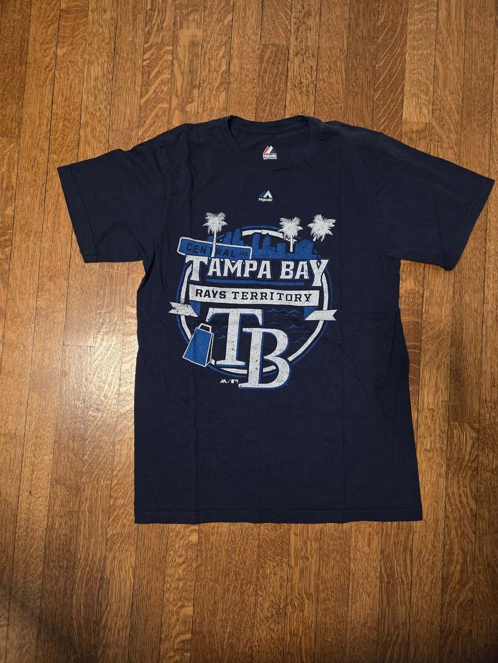 Navy Tampa Bay Rays Graphic Tee